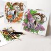 12PCS DIY Diamond Painting Greeting Card Set Rhinestone Diamond Art Mosaic Postcards Creative Birthday & Thanksgiving Card Kit