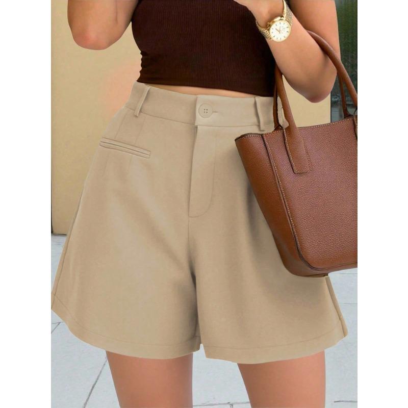

Women s Casual and Fashionable Solid-color Printed High-waist Sports Shorts XXL хакі