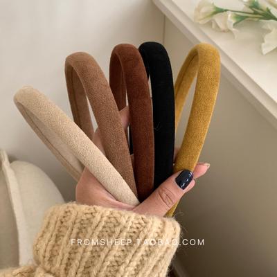 Korean Suede Hair Hoop for Women - French Retro Autumn/Winter Style Hair Accessory.