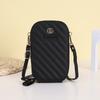 New solid color mobile phone bag women's simple, small, fresh and large capacity shoulder crossbody small bag multi-card women's bag