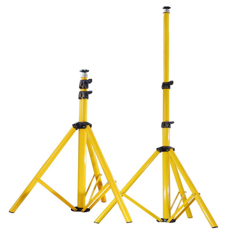 Portable Telescopic Floodlight Tripod: Adjustable 1.8m-3m Double Flat Iron Bracket