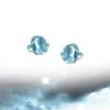 Light Blue Enamel Camellia Stud Earrings Irregular Petal Design Drip Glaze Flower Earrings Fashion Elegant Jewelry Gift For Women Girls