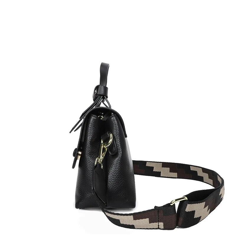 Genuine Leather Women Cowhide Tote The New Quality Leather Female Designer Handbag High Capacity Flap Shoulder Crossbod Bag