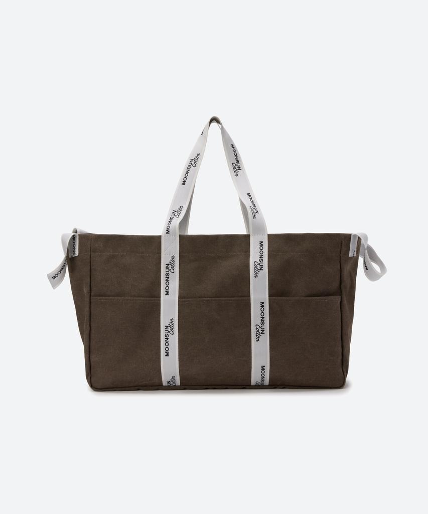 Moonsun M.C Logo Webbing 2-Way Shopper Bag / Brown