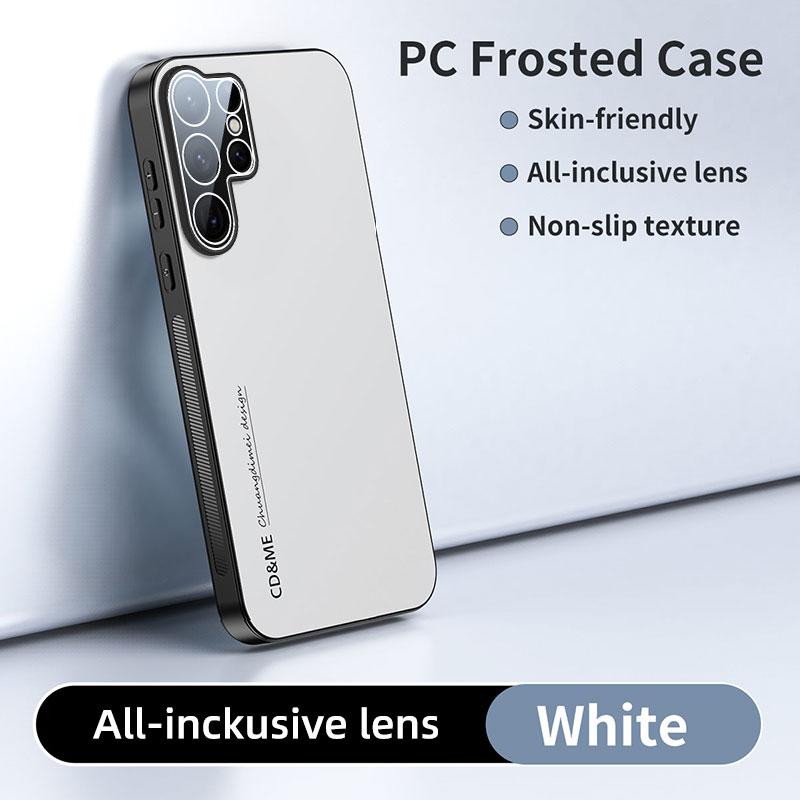 Luxury AG Matte Case For Samsung S25 S24 Ultra FE S25 Plus S24+ Magnetic PC Frosted 360 Bracket Stand Protective Cover