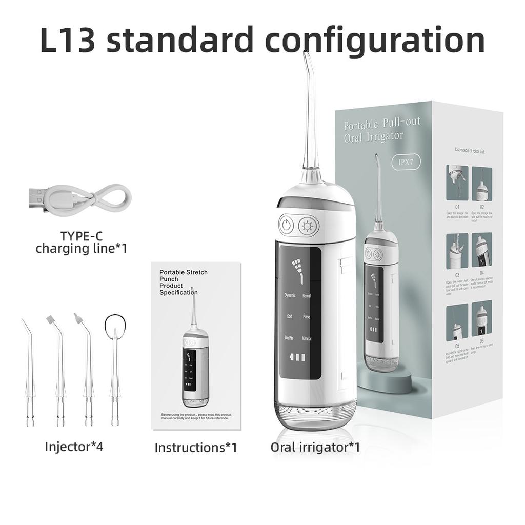 6-Speed Transportable Tooth Flusher, Dental Cleaning, Calculus Removal, Water Floss, Electric Household Orthodontic Tooth Beauty Instrument