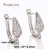 DIY Women's Earring Making Supplies 18K Gold Plated Creative Inlaid Zircon Earwire Fasteners Earring Hooks Accessories