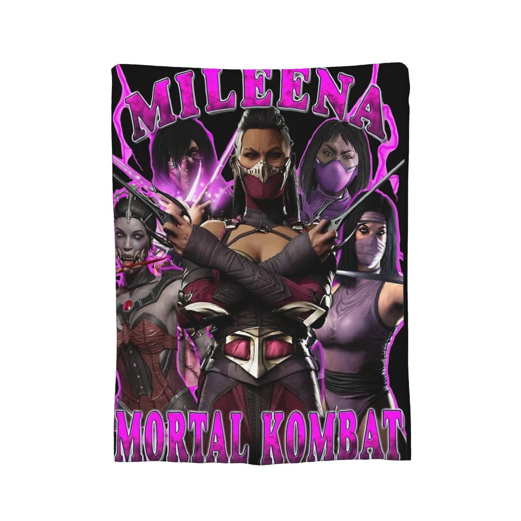 Mortal Kombat Mileena MK Blanket Fuzzy Funny Soft Throw Blanket for Bedding Lounge All Season