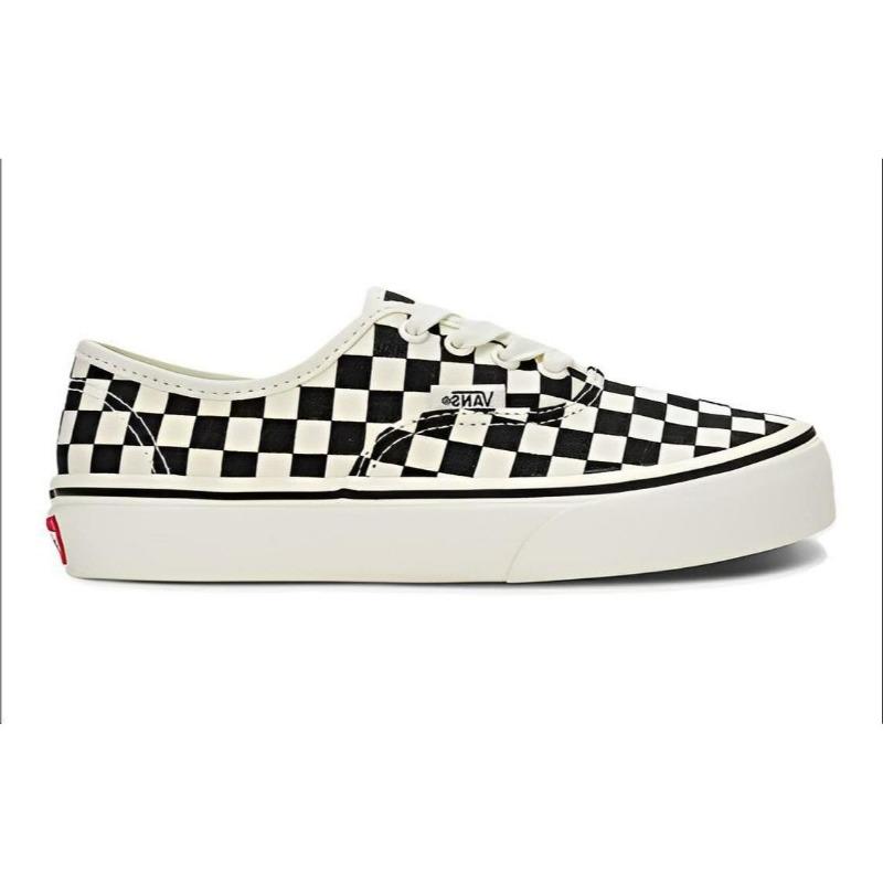 Vans Authentic Checkerboard Durable Low-top Kids Skate Shoes Black and White VN000WWXKIG