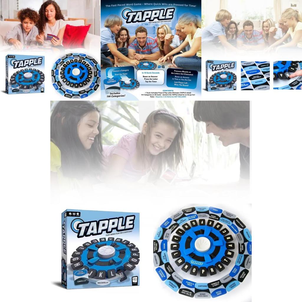 Tapple Tower Rychlá rodinná desková hra Barevná vzdělávací hračka pro všechny věkové kategorie