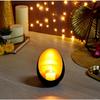 Ornamental Iron Tea Light|Stylish|for Indoors & Outdoors Décor|Oval Shape (Black with Gold Texture),Incandescent