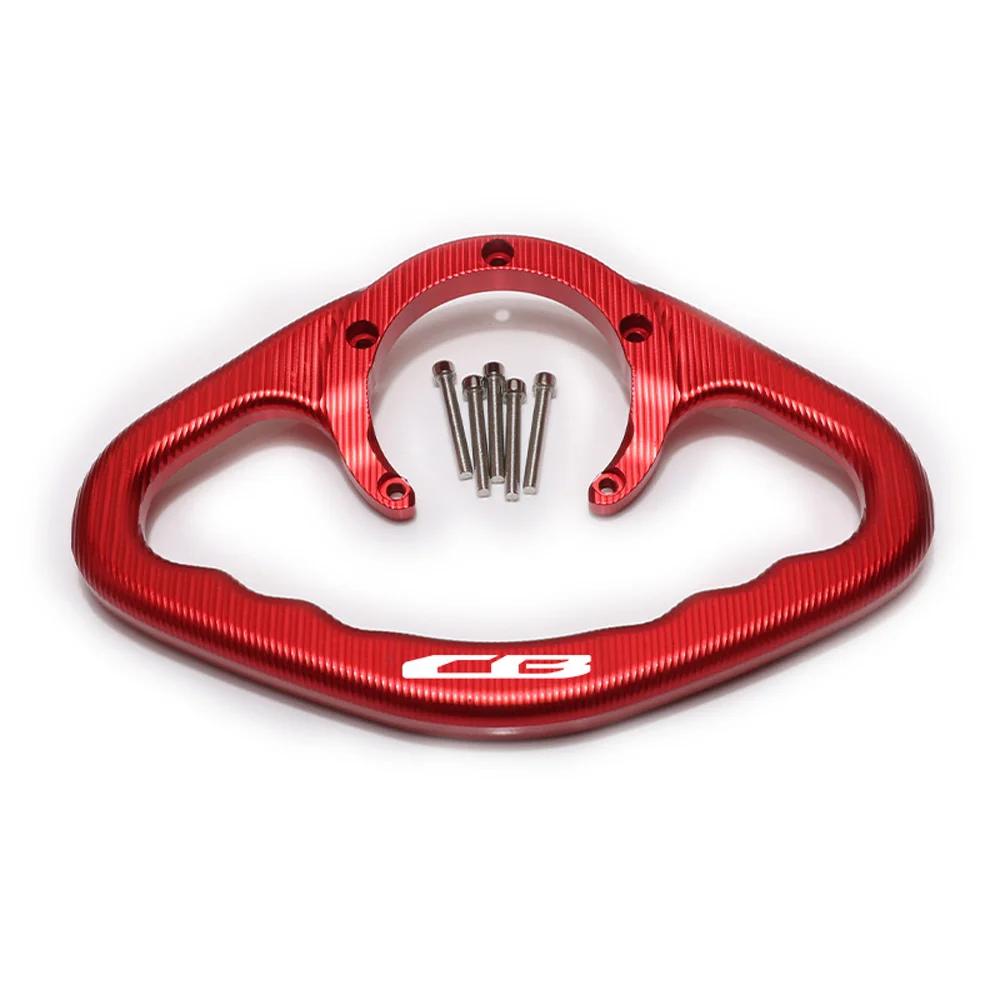For HONDA Series CB CBR New five-hole fuel tank cap CNC Motorcycle Passenger Handgrips Hand Grip Tank Grab Bar Handles Armrest
