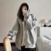 Felpe con cappuccio da donna con zip Felpa oversize a maniche lunghe Foderata in pile Cappotto con cappuccio e tasche Outfit casual autunnali