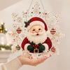 Handmade Christmas Tree Decor Faux Pearl Painting Suncatcher Kit, Acrylic Snowflake Shaped Board with Lace Relaxing Holiday Activity Edge, 3D Gemstone