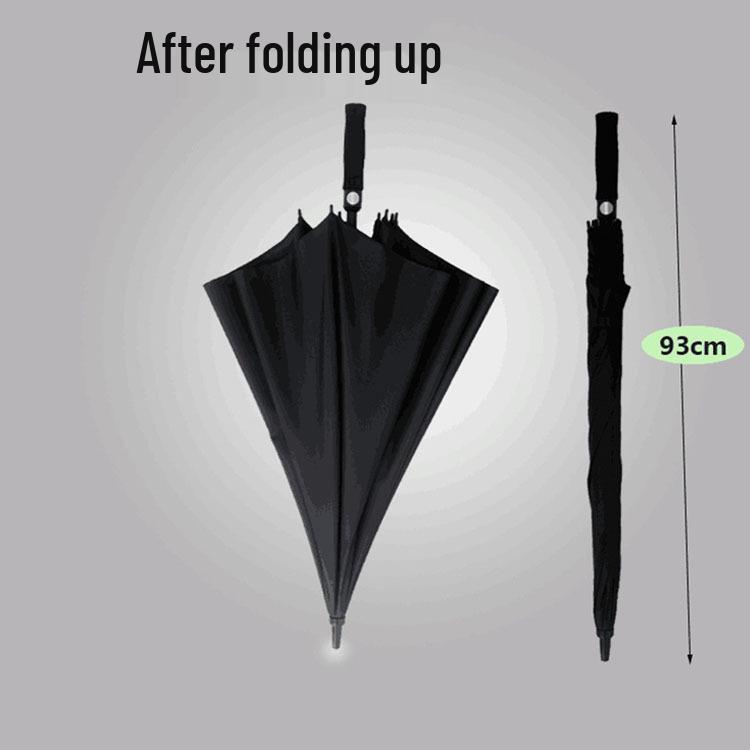 Large Automatic Dual-Use Umbrellas: Sun & Rain Protection with Long Handle and Black Glue for Sun Blocking
