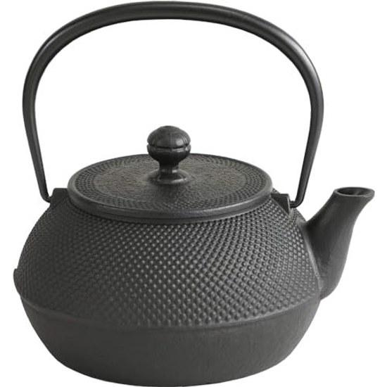Iwachu Cast Iron Teapot Type 7 Arare IH Compatible Black Baked (Kama Baked) 0.9L Nambu 11720