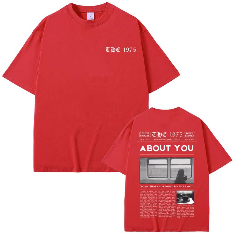 T-shirt Imprimé Unisexe The 1975 Being Funny in A Foreign Language about You Homme Femme Hip Hop Vintage Rock Harajuku T-shirts