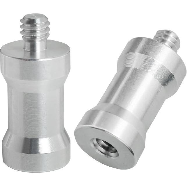 Hotshoe/Coldshoe Adapter LUORNG 2PCS 1/4Inch Female to 1/4Inch Male Convertor Threaded Screw Adapter Spigot for Studio Light Stand, Hotshoe/Coldshoe 1/4Inch Female to 1/4Inch