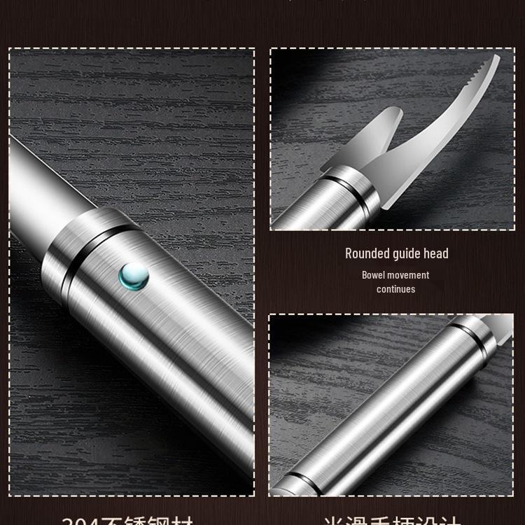 Stainless Steel Shrimp Deveining & Peeling Knife - Dual-Function Shrimp Shell & Line Remover