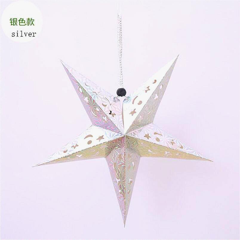 commodity Christmas tree pentagram lampshade star paper hanging xmas wedding decor