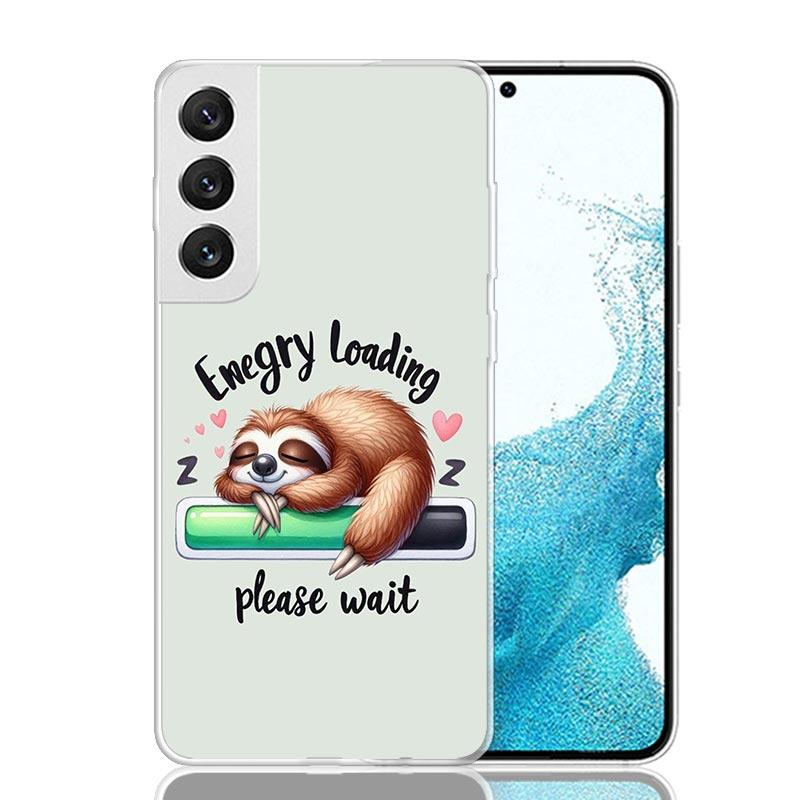 

Animal Cute Cartoon Sloth Coffee Phone Case For Samsung Galaxy S26 S25 Edge S24 S23 FE S22 Ultra S21 Plus S20 + Fundas Cover Coq Samsung S24 Plus