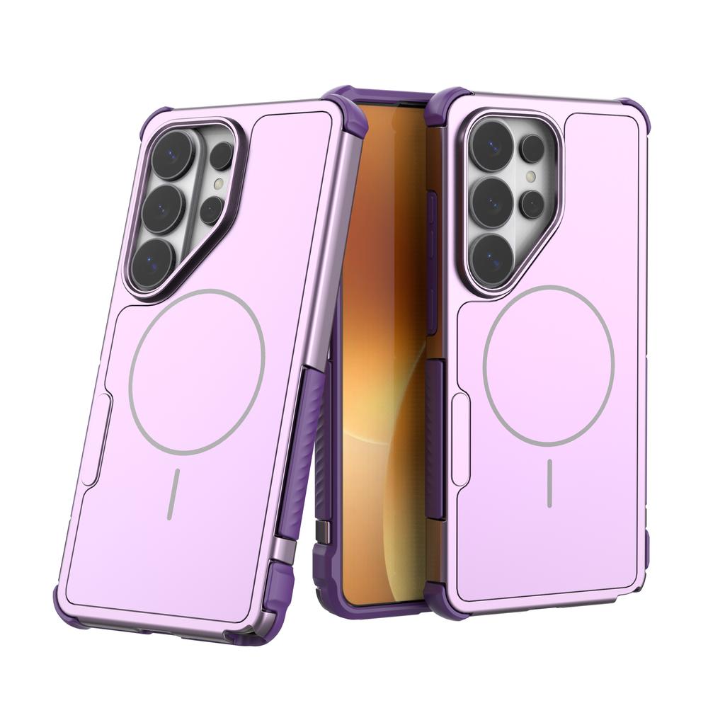 Anti-slip Bumper Armor Magnetic Phone Case For Samsung Galaxy S25 S24 S26 Ultra Plus A56 A36 A26 A57 A17 For Magsafe Cover