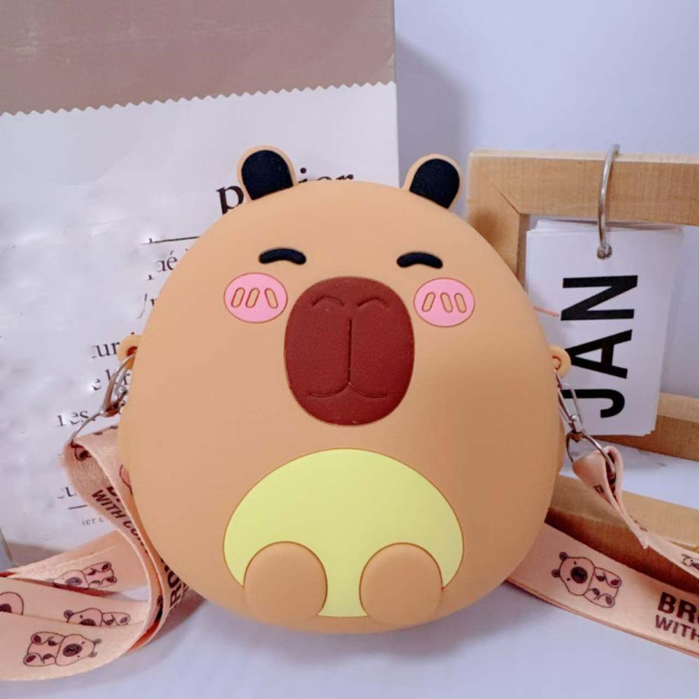 

Cartoon Silicone Doll Bag Adjustable Straps Children Small Purse Capybara Shoulder Bag Friends Style 2