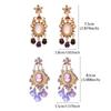 Vintage Palace Style Pendant Earrings, Floral Portrait Tassel Earrings, Light Luxury High-End Earrings, Vacation Earrings