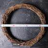 40cm Kulatý Přírodní Ratanový Věnec Vánoční Girlanda Závěsná Ozdoba DIY Věnec na Dveře Zeď Svatba Dekorace Domov Vánoční Párty Dekor