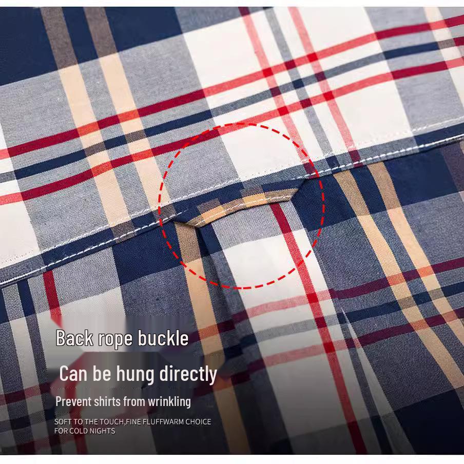 Men's Carbon Brushed Long-Sleeve Plaid Cotton Shirt