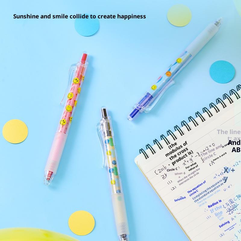 KACO X SMILEYWORLD Retractable Gel Pen,Cute Happy Vending Machine 1800M Large Capacity Quick-Dry Ink For Office School Homework