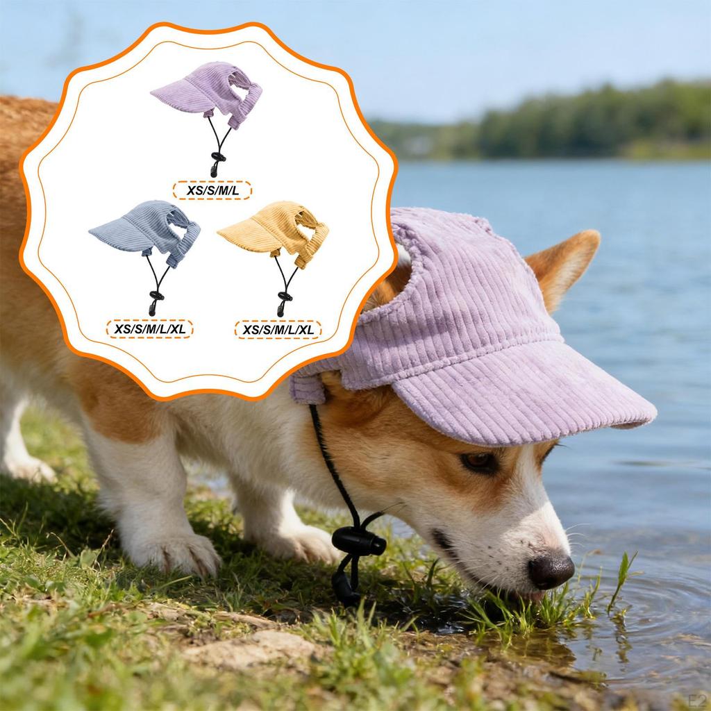 Dog Baseball Adjustable Fashion Corduroy Comfortable Puppy Sunbonnet Sun Protection Hat for