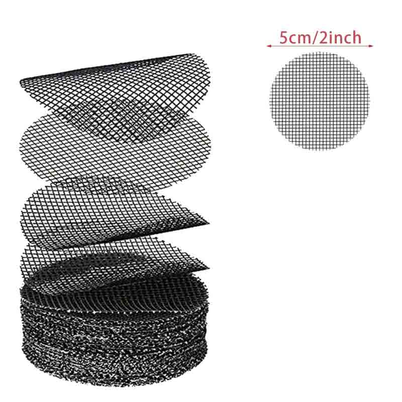 

Сетка для горшка, сетчатый коврик, круглый дренажный экран для дна горшка, предотвращает потерю почвы, анти-бонсай, садовые инструменты для цветов 50 Pcs