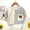 Spring Children's Spring Clothes Round Neck Long Sleeve Sweater Boys and Girls Trendy Baby Stylish Children's Clothing 2PCS