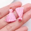 Multicolor Silk Thread Tassel Fan Pendant for DIY Clothing Accessories