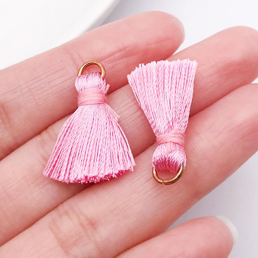 Multicolor Silk Thread Tassel Fan Pendant for DIY Clothing Accessories
