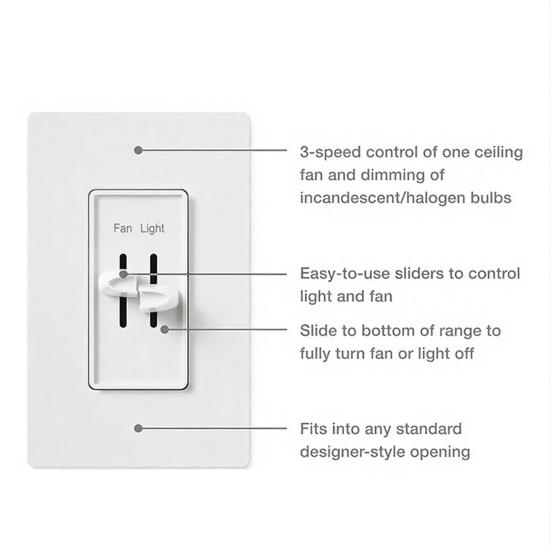 2/4 Bucăți Buton Comutator Variator Înlocuire pentru Ventilator Skylark Control Viteză Lumină Accesorii Butoane Comutator Dublu