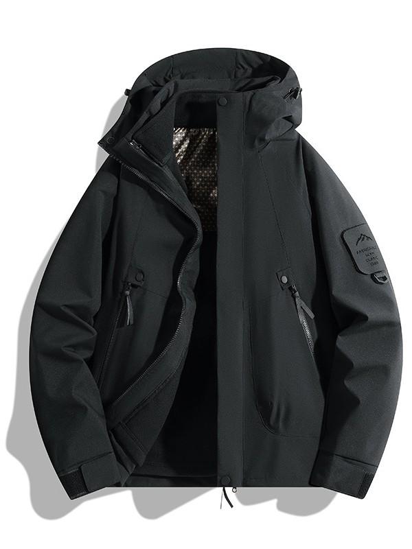 Unisex 3-in-1 Outdoor Jacket: Windproof, Waterproof, Detachable Fleece Liner – Ideal for Autumn/Winter Mountaineering.