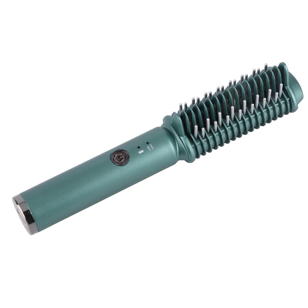 Cordless Hair Straightening Curling Brush Evenly Quickly Heating USB Rechargeable Hair Styling Tool