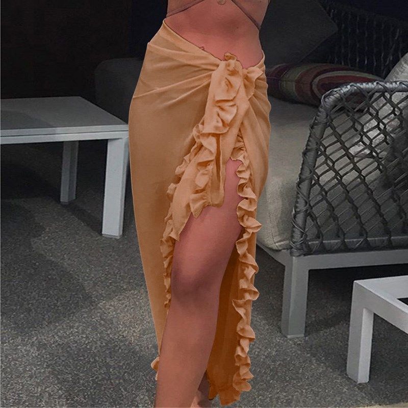 2020cubierta Femenina Chiffon Wrap Falda Playa Bikini