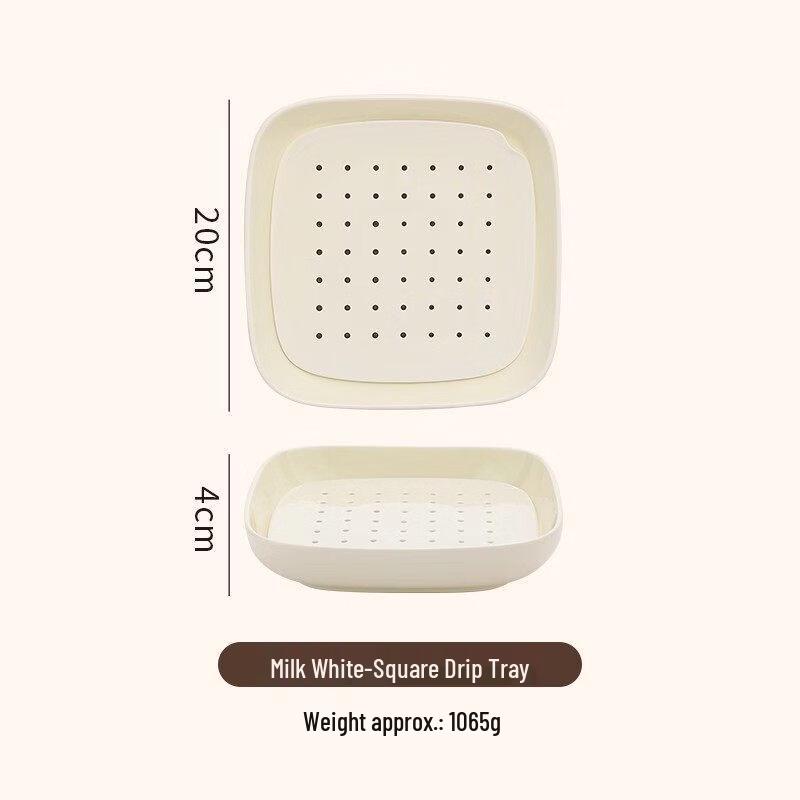 

Ceramic Double-Layer Draining Dumpling Plate