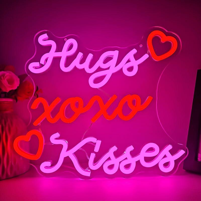 Valentines Day Neon Sign Valentines Teddy Bear Neon Signs for Wall Decor Dimmable Valentines Led Sign Bear Neon Lights for Bedroom Wedding