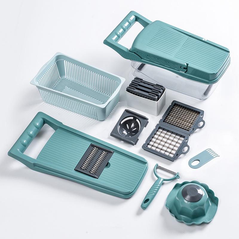 Multifunctional Kitchen Tool Set: Grater, Egg Separator, Vegetable Dicer & Slicer