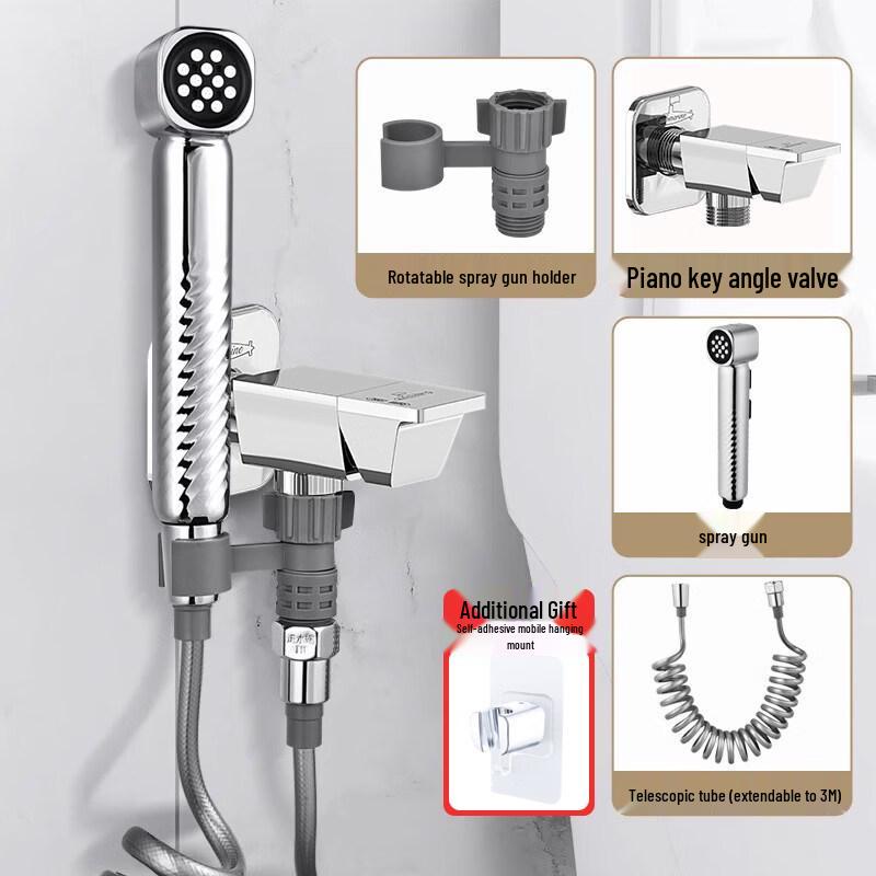 TLXT Cream Style Stainless Steel Bidet Sprayer Kit
