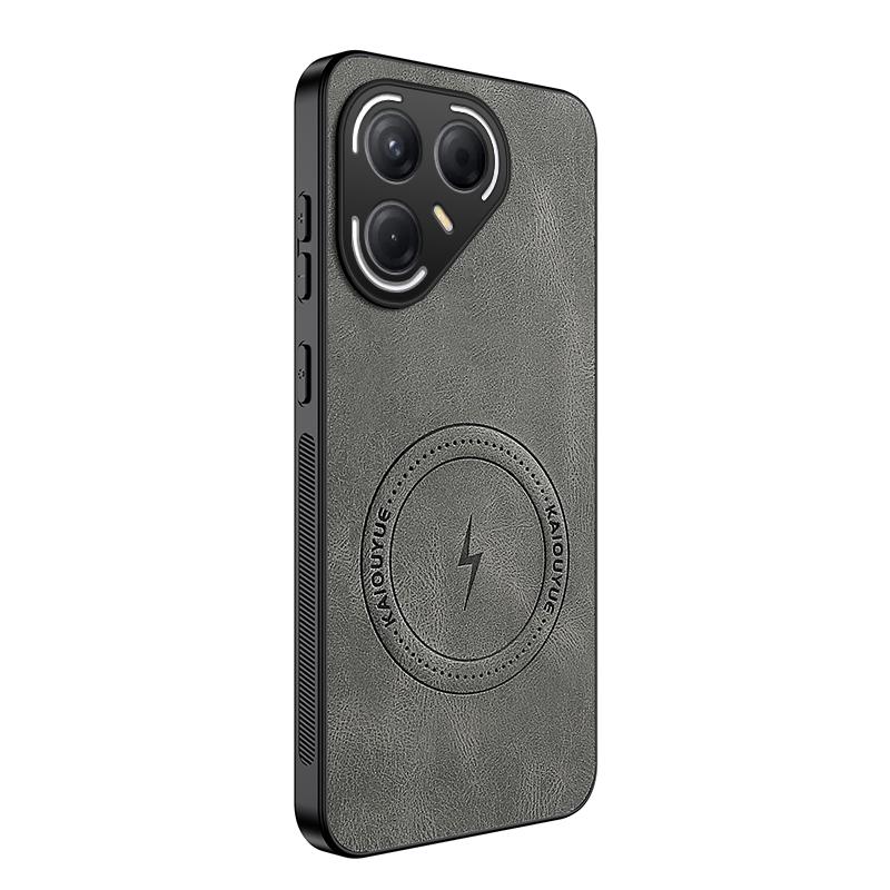 

Для Tecno Pova 7 Роскошный Бронированный Противоударный Чехол Для Tecno Pova 7 Pro Кожаный На ощупь Защитный Чехол для Телефона Pova 7 Ultra Чехлы Pova 7 5G серый