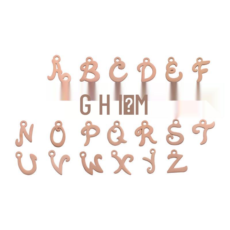 Mirror Polished Stainless Steel A-Z Letter Charms for DIY Jewelry