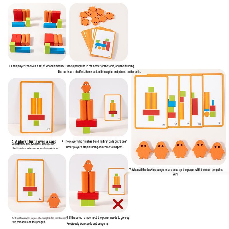Wooden Balance Blocks: Interactive Educational Stacking Toy for Children and Parents