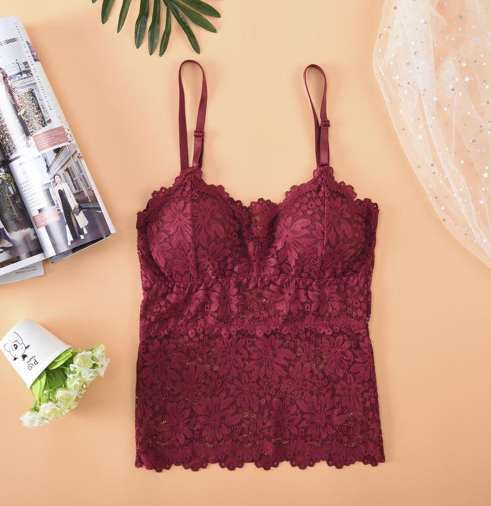 Lace Backless Camisole Top with Padded Bra – Women's Inner Wear & Sports Bra