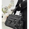 Punk Style Large Capacity Tote Bag With Zipper Closure For Daily Use