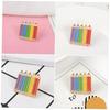NUOBESTY 12pcs Mini Pencil Brooch LGBT Brooch Pins Rainbow Pencil Enamel Brooch Brooch Jewelry Novel Breastpin Brooch Badge Pen Design Brooch for